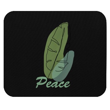 Discover Green leaf with peace, inspirational meanings Mouse Pads