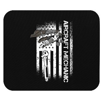 Discover Aircraft Mechanic Us Flag Mouse Pads