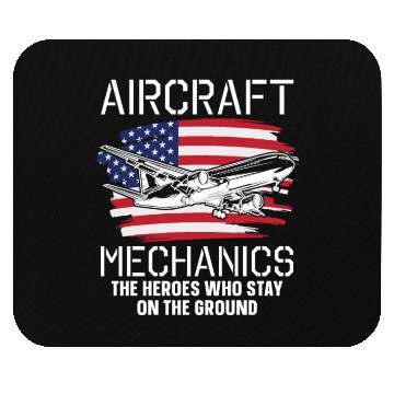 Discover Aircraft Mechanic Us Flag Mouse Pads