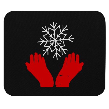 Discover Winter Gloves Snowflake Mouse Pads