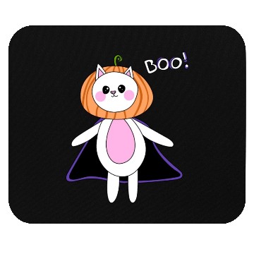 Discover cute cat in halloween melon costume Mouse Pads