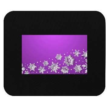 Discover Modern Snowflakes Purple Mouse Pads