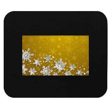 Discover Modern Yellow Snowflakes Pattern Mouse Pads