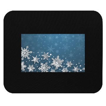 Discover Modern Blue Snowflakes Pattern Mouse Pads