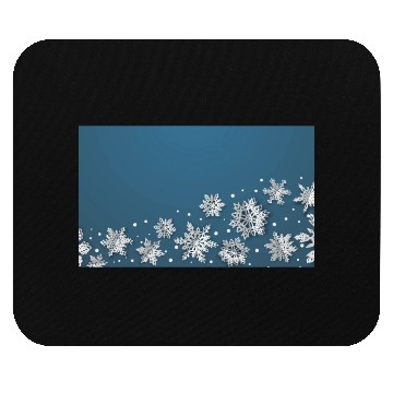 Discover Modern Snowflakes Blue Mouse Pads