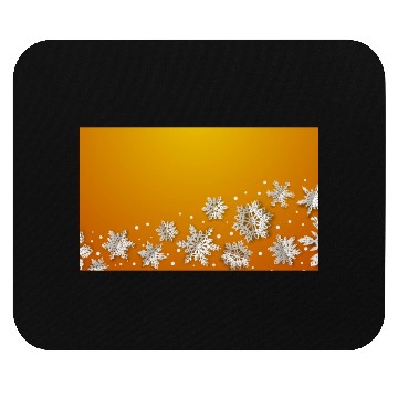 Discover Modern Snowflakes Orange Mouse Pads