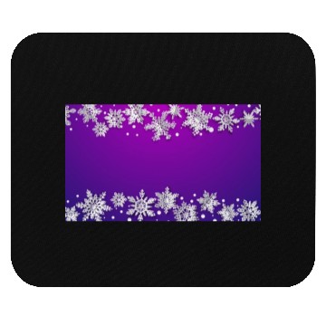 Discover Elegant Winter Snowflakes Purple Mouse Pads