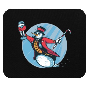 Discover Snowman Snowman Drinking Wine Mouse Pads