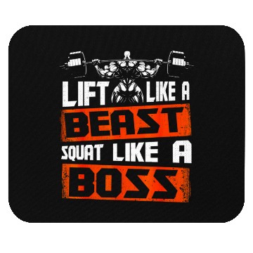 Discover Lift Like A Beast Squat Like A Boss Mouse Pads
