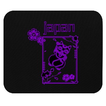 Discover Japan Neon lucky Cat Mouse Pads