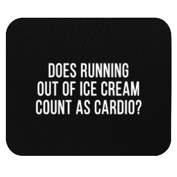 Discover Funny Ice Cream Fan Anti Workout Exercise Gym Mouse Pads
