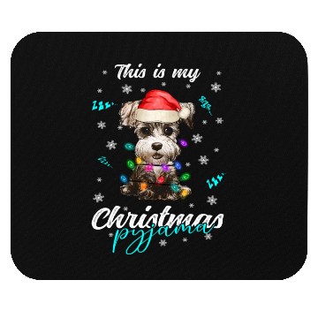 Discover Winter Christmas Pyjama Miniature Schnauzer Mouse Pads