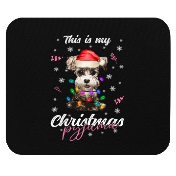 Discover Winter Christmas Pyjama Miniature Schnauzer Mouse Pads