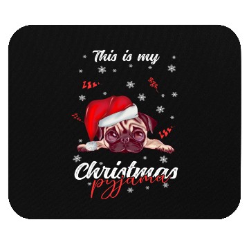 Discover Winter Christmas Pyjama Pug Mouse Pads
