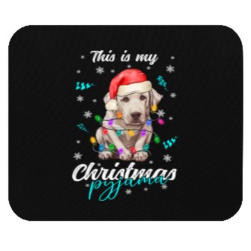 Discover Winter Christmas Pyjama Labrador Mouse Pads