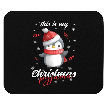Discover Winter Christmas Pyjama Penguin Mouse Pads