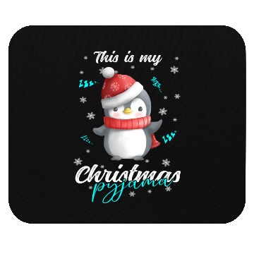 Discover Winter Christmas Pyjama Penguin Mouse Pads