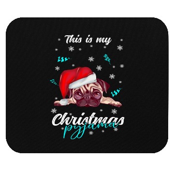Discover Winter Christmas Pyjama Pug Mouse Pads