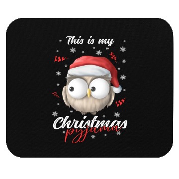 Discover Winter Christmas Pyjama Owl Mouse Pads
