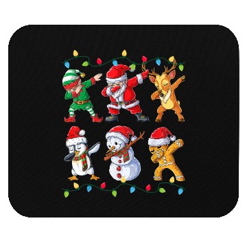 Discover Dabbing Santa Elf Friends Christmas Mouse Pads