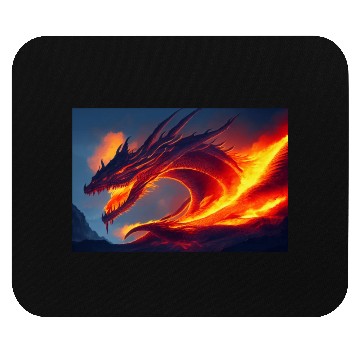 Discover Flaming Dragon Mouse Pads