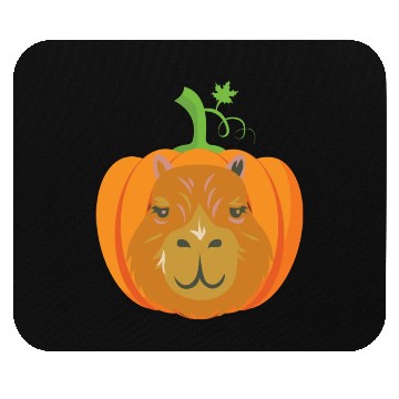 Discover Capybara with a pumpkin Mouse Pads
