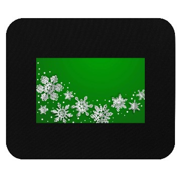 Discover Christmas Snowflakes Green Winter Mouse Pads