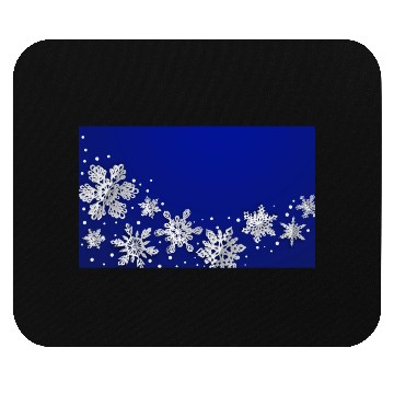 Discover Christmas Snowflakes Blue Winter Mouse Pads