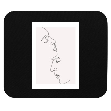 Discover Couple Kiss line art Art Print Mouse Pads