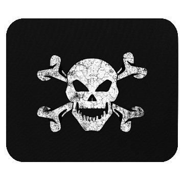 Discover Textured Skull And Crossbones Mouse Pads