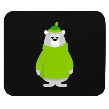 Discover Green teddy bear lover Mouse Pads
