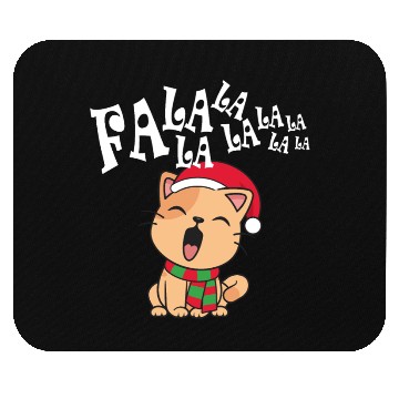 Discover Cute Christmas Cat Singing Fa la la la Song Mouse Pads