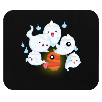 Discover Cute Japanese Ghost, Halloween Mouse Pads
