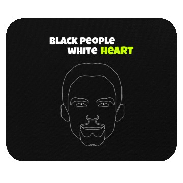 Discover black people white heart Mouse Pads