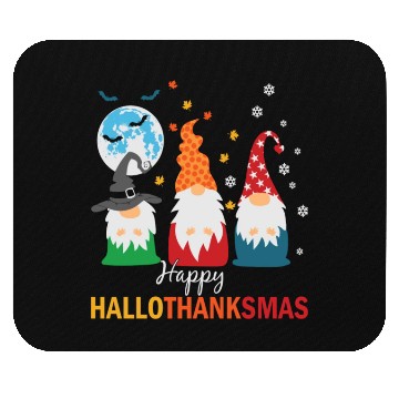 Discover Happy Hallothanksmas Gnomes Lover Halloween Mouse Pads