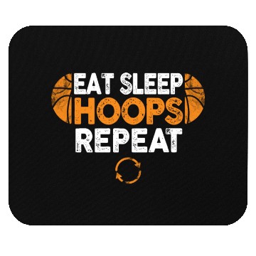Discover Eat Sleep Hoops Repeat Basketball Mouse Pads