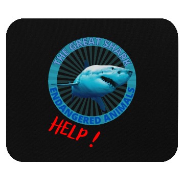 Discover Protect Marine Animal The Great Shark Mouse Pads
