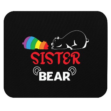 Discover LBGT Flag Gay Pride Human Sister Bear Mouse Pads