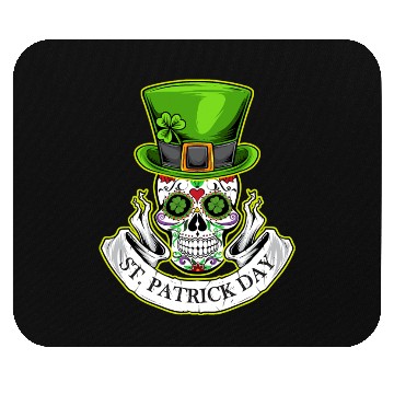 Discover Sugar Skull | St Patrick Day | Lucky Charm Irish Mouse Pads