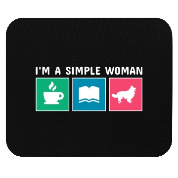 Discover Coffee Books Border Collie I'm A Simple Woman Mouse Pads