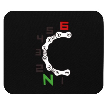 Discover Bike Meter Chain Artwork Mouse Pads