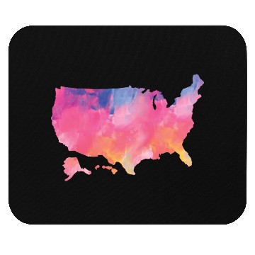 Discover USA Map Watercolor Art America Mouse Pads