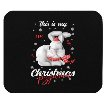 Discover Winter Christmas Pyjama rabbit Mouse Pads