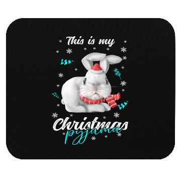 Discover Winter Christmas Pyjama rabbit Mouse Pads