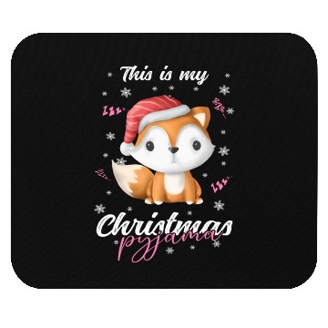 Discover Winter Christmas Pyjama Fox Mouse Pads