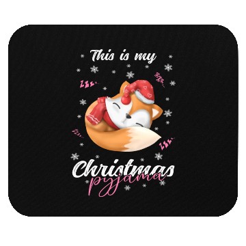 Discover Winter Christmas Pyjama Fox Mouse Pads