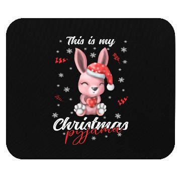 Discover Winter Christmas Pyjama rabbit Mouse Pads