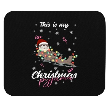 Discover Winter Christmas Pyjama Otter Mouse Pads