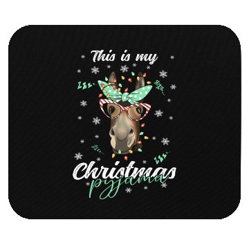 Discover Winter Christmas Pyjama Donkey Mouse Pads