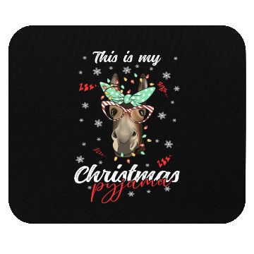 Discover Winter Christmas Pyjama Donkey Mouse Pads